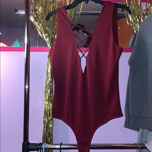 Burgundy bodysuit